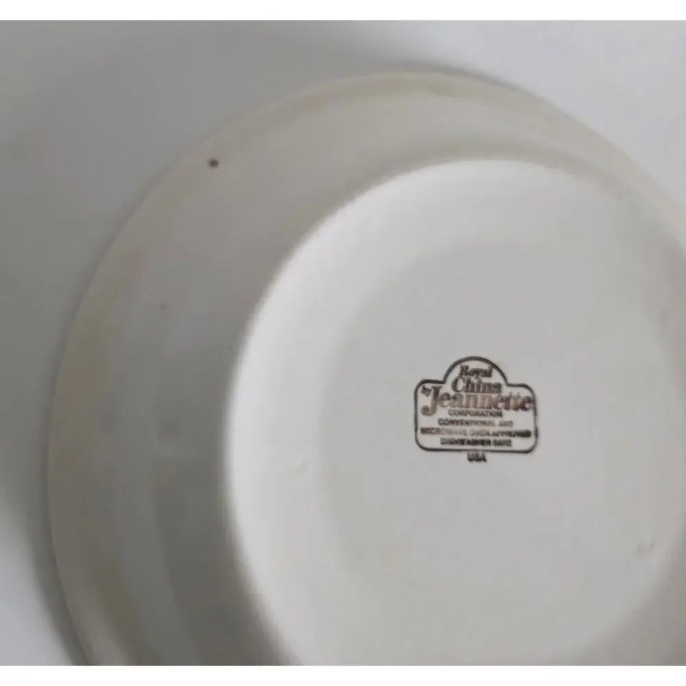 Vintage Royal China by Jeannette Apple Pie Recipe Ceramic Pie Plate 11 in